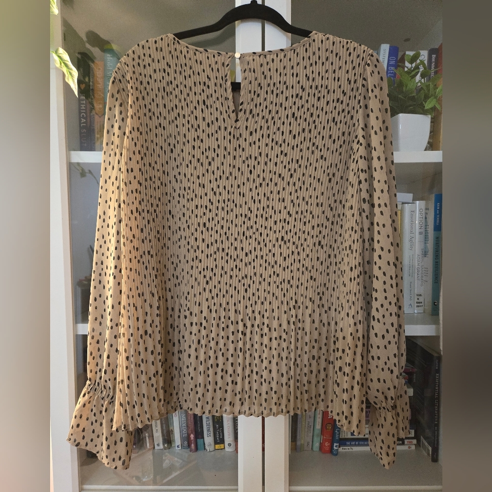 Polka Dot Long-Sleeve Pleated Blouse by InWear Copenhagen - Picture 13 of 13